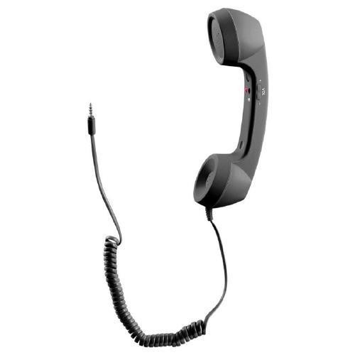 Retro Telephone Mobile Phone 3.5mm Mic Handset Phone Receiver For iPhone and Other - Black in Cell Phone Accessories