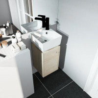 Hokku Designs Ahders 12" Wall-Mounted Single Bathroom Vanity Set