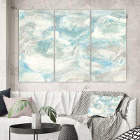 East Urban Home Farmhouse 'Pale Blue Shade III' Painting Multi-Piece Image on Canvas
