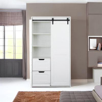 Gracie Oaks High Wardrobe And Cabinet