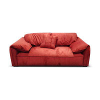 Fortuna Femme 70.87" Green Cloth Standard Sofa cushion couch