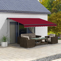 Sunshade Awning 155.9" W x 118.1" D Wine Red