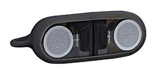 Sylvania Pair of True Wireless Stereo Magnetic Bluetooth Speakers with Silicone Sleeve - Black in Speakers - Image 2