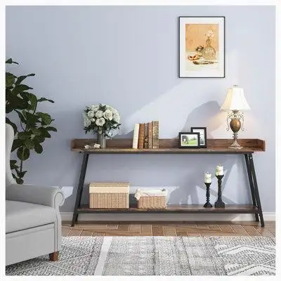 17 Stories Console Table Behind Couch, Sofa Table for Living Room, Narrow Entryway Hallway Long Bar Table