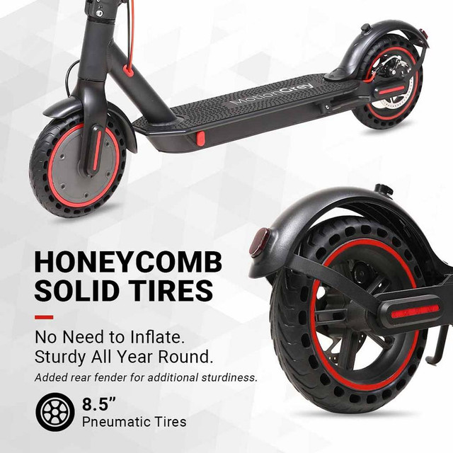 MotionGrey Portable Electric Scooter Adults|25km Range,250W Motor|8.5 Burst Proof Tires|25km/h Top Speed|Rear Fender-BK in Other - Image 2
