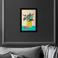 Oliver Gal Oliver Gal Colourful Texture Plant Pot And Fruits Framed Canvas Art Print For Dining Room