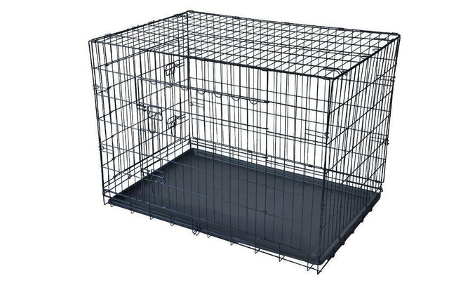NEW 2 DOOR 48 IN XXL FOLDING DOG CAGE & TRAY DC48 DOG KENNEL PORTABLE CAGE in Other in Alberta - Image 4