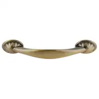 D. Lawless Hardware 3" or 3-3/4" Dual Mount Shell Pull Antique Brass