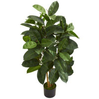 Charlton Home 42" Artificial Ficus Tree in Planter