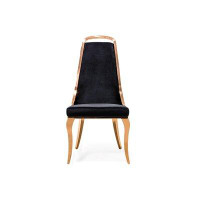Rosdorf Park Oreana Velvet Side Chair in Rose Gold