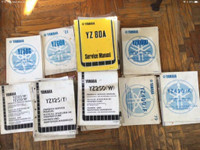 Various Yamaha OEM Yamaha YZ Manuals 50 60 80 100 125 250 400 490