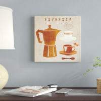 Winston Porter Reproduction d’art graphique sur toile, "espresso on linen" par studio moun