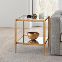 Ebern Designs Erika Glass End Table with Storage