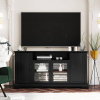 Latitude Run® Tv Stand With 2 Tempered Glass Doors