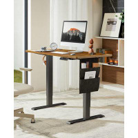 17 Stories Standing Desk Adjustable Height 48X24 Inch, Electric Standing Desk With Storage Bag, Stand Up Desk For Home O