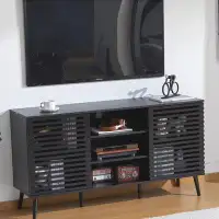 Greenery TV Stand with Storage Shelves