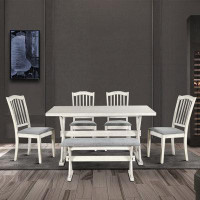 Gracie Oaks Classic Vintage Style Wooden Dining Table Set For Dining Room
