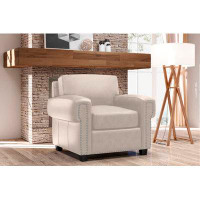 Wildon Home® Fardin 38" Wide Top Grain Leather Club Chair