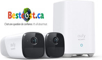 EufyCam 2 Pro 2K Indoor/Outdoor 2X Camera Security Wireless System T8851 - WE SHIP EVERYWHERE IN CANADA ! - BESTCOST.CA