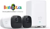 EufyCam 2 Pro 2K Indoor/Outdoor 2X Camera Security Wireless System T8851JD2 BRAND NEW - WE SHIP EVERYWHERE IN CANADA !
