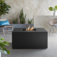 Real Flame Coden 42" Square Metal Propane Fire Pit Table with Hidden Tank by Jensen Co.