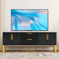 Mercer41 Modern Style Wooden TV Stand with Drawers, for Living Room