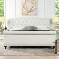 Canora Grey Gollehur King Tufted Upholstered Bed