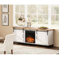 Gracie Oaks 58'' Fireplace TV Stand Entertainment Centre Console Centre Table With 18'' Fireplace