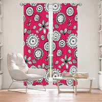 East Urban Home Lined Window Curtains 2-Panel Set For Window Size From East Urban Home By Kim Hubball - Floral Doodle Pi