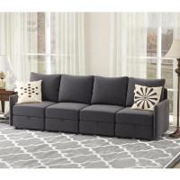 Latitude Run® Convertible Sectional Sofa With Storage Chaise For Living Room, Free Combination L/U Shaped Sofa For Apart