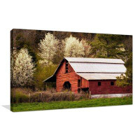 Made in Canada - August Grove 'Skylight Red Barn' Photographic Print