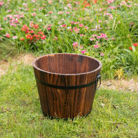 Gardenised Whiskey Wooden Barrel Planter
