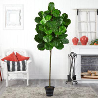 Bayou Breeze 68.5" Artificial Fiddle Leaf Fig Tree in Planter