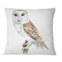 East Urban Home Portrait Of A Barn Owl II - Traditional Printed Throw Pillow