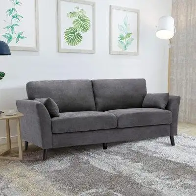 Latitude Run® Velvet Fabric Sofa
