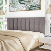 Ebern Designs Upholstered Wall Mounted Headboard, Soundproof Peel And Stick Headboards For Queen Size Bed, Tufted Floati