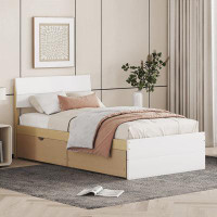 Red Barrel Studio Modern Bed Frame with 2 Drawers