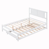 Red Barrel Studio Full Size Platform Bed with Adjustable Trundle