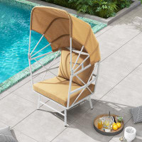 Arlmont & Co. Folding Canopy Patio Chair