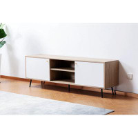 George Oliver Wood Finish TV Stand with 2 Cabinet