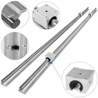 Aluminum Cylindrical Guide Supported Linear Slide Rail Shaft Rod With 4pcs Slider Block CNC  022079/022276/022278/022453
