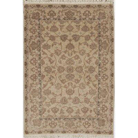Bokara Rug Co., Inc. Hand-Knotted High-Quality Gold and Beige Area Rug