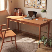 Corrigan Studio Solid wood desk simple small apartment cherry wood