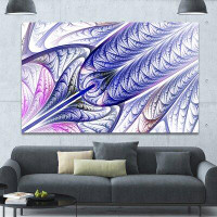 Made in Canada - Design Art 'Blue on White Fractal Stained Glass' Graphic Art on Canvas