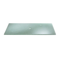 Magick Woods 37-in W x 22-in D Norwich Green Cracked Glass Vanity Top - Predrilled for a vessel bowl