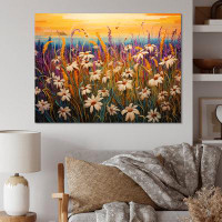 Winston Porter White Wildflowers Waves Of Blooms Framed On Canvas Print