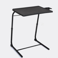 Ebern Designs Set of 2 Portable Computer Table Office Desk Height & Angle Adjusting Furniture, Black