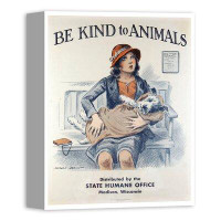 Charlton Home 'Be Kind to Animals' Wrapped Canvas Advertisements on Canvas