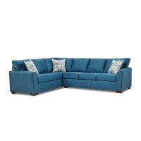 Wildon Home® Arbour Sectional, Navy Blue