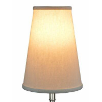 Charlton Home 7" H x 5" W Empire Lamp Shade -  (Bulb Clip Attachment) in Linen Cream